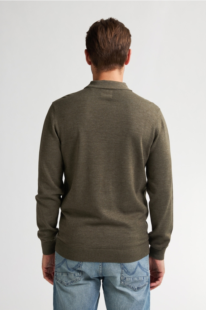 POLO MET KNOOPSLUITING M 3050 KWC204 6174 Mossy Stone